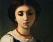查尔斯扎卡里兰德勒 - Portrait of a Young Italian Girl